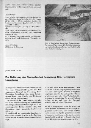 Abb. 6: Querschnitt durch einen Grabenabschnitt des inneren Wehrsystems. Die Einfüllschichten sind von verziegelten Lehmpackungen und der Steinsohle eines Backofens überlagert.