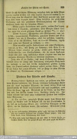 Flechten der Pferde und Hunde