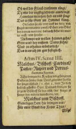 Actus IV. Scena IIII.