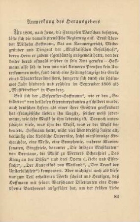 Anmerkung des Herausgebers