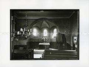 Innenansicht der Dorfkirche in Wustrau