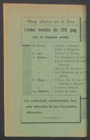 Obras editadas por la casa
