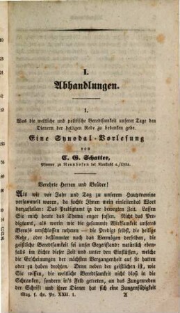 Magazin für christliche Prediger. 22. 1850