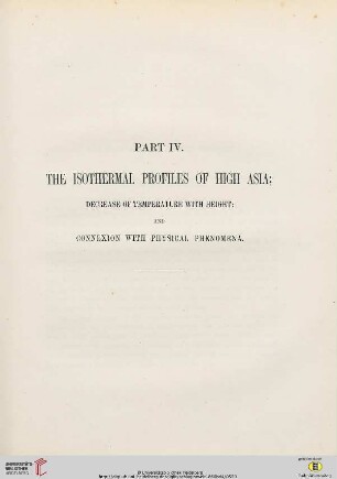 Part IV: The Isothermal Profiles of High Asia