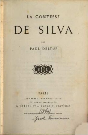 La comtesse de Silva