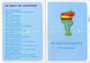 Mitgliedsausweis der Pionierorganisation für Jungpioniere