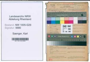 Entnazifizierung Karl Saenger , geb. 25.10.1894 (Rangieraufseher)