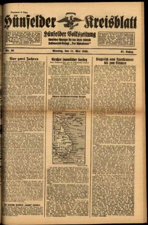 Ausgabe vom Montag, den 11. Mai 1942.