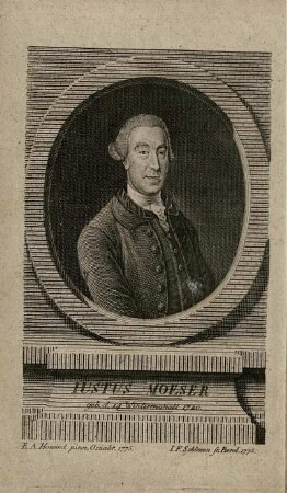 Justus Moeser geb. d. 14. Wintermonats 1720.
