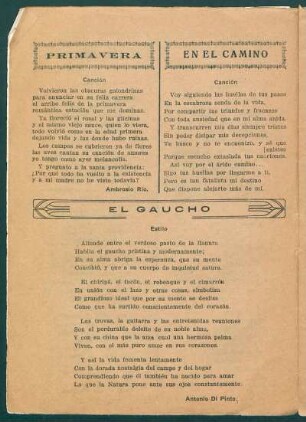 En el camino : Canción