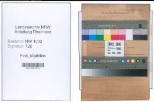 Entnazifizierung Mathilde Fink , geb. 14.09.1911 ()