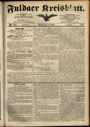 Ausgabe vom Montag, den 25. Oktober 1909.