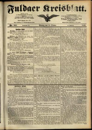 Ausgabe vom Montag, den 25. Oktober 1909.