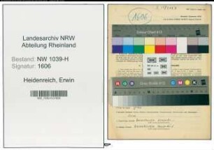 Entnazifizierung Erwin Heidenreich , geb. 09.02.1901 (Meister)