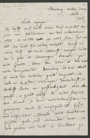 Brief an Dorothea Grimm : 03.08.1850