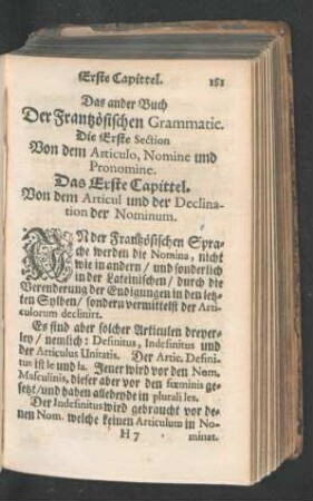 Das ander Buch Der Frantzösischen Grammatic.