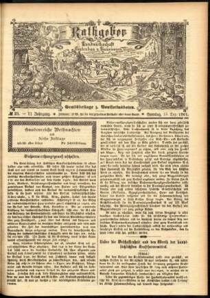 Ausgabe vom Sonntag, den 15. Dezember 1901.
