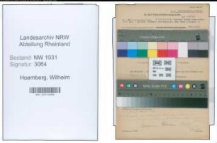 Entnazifizierung Wilhelm Hoemberg , geb. 07.12.1881 (Landwirt)