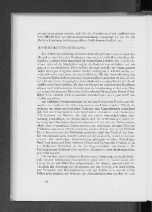 Handschriften-Abteilung