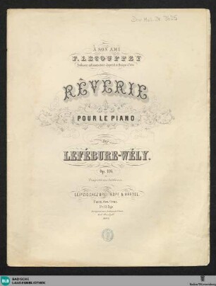 Delaissée!!... Rêverie : pour le piano; op. 110