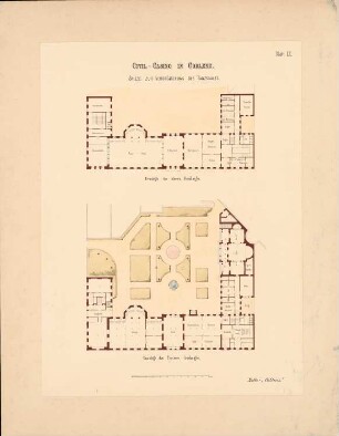 Zivilkasino, Koblenz: Grundriss Parterre, 2. OG