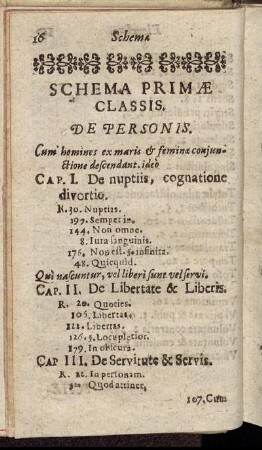 Schema Primæ Classis.