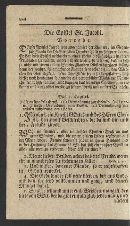 Die Epistel St. Jacobi