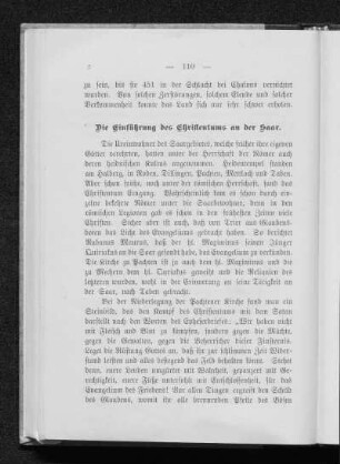 Die Einführung des Christentums an der Saar.
