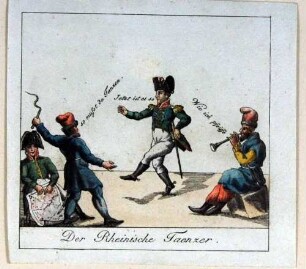 Napoleon-Karikatur: "Der Rheinische Taenzer."
