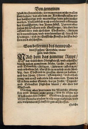 Von besserung des neununddreissigsten/ Artickels/ mangels/ und fehls.