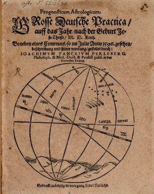 Prognosticum astrologicum : Große deutsche Practica auff das Jahr 1597