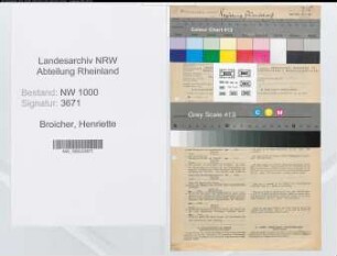 Entnazifizierung Henriette Broicher, geb. 08.10.1894 (Kontoristin)