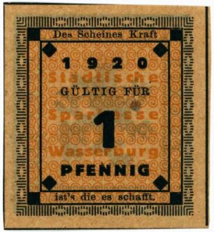 Geldschein / Notgeld, Pfennig, 1920