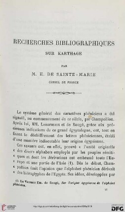 Sér. 2: Recherches bibliographiques sur Karthage
