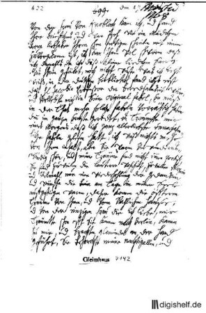 622: Brief von Anna Louisa Karsch an Johann Wilhelm Ludwig Gleim