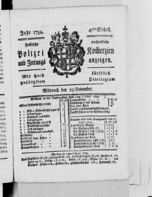 47tes Stück., Ausgabe vom 19. November 1794