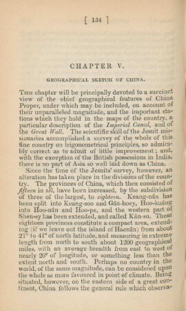 Chapter V. Geographical sketch of China