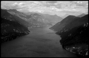 San Salvatore: Blick in den Ostteil des Luganer See