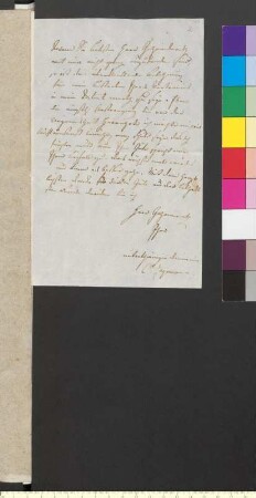 Brief von Jagemann (Heygendorf), Henriette Karoline Friederike an Goethe, Johann Wolfgang von