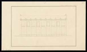 Reitbahn Monatskonkurrenz August 1833: Aufriss Längsseite