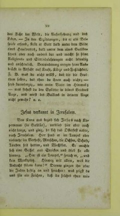 Jesus verkannt in Jerusalem