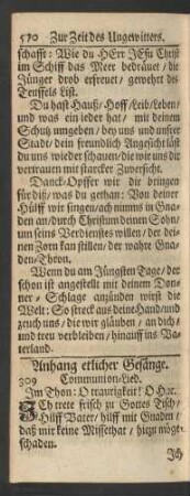 Anhang etlicher Gesänge