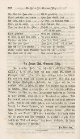 192 An Hernn Edmund Jörg