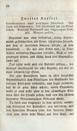 Zweites Kapitel. Lebensansichten eines weltklugen Jünglings ...