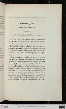 Capitolo quinto: Dei Re della Dinastia XVII.