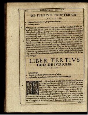 Liber Tertius Cod. De Iudiciis