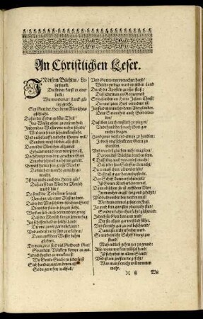 An Christlichen Leser