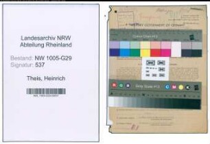 Entnazifizierung Heinrich Theis , geb. 31.07.1910 (Bahninspektor)