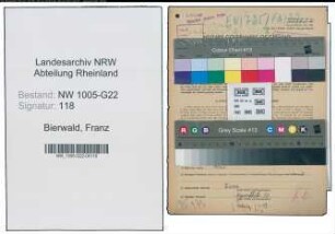Entnazifizierung Franz Bierwald , geb. 21.03.1914 (Metzger)