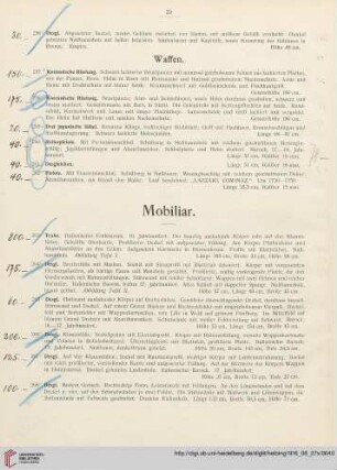 Mobiliar (Nr. 263-337)